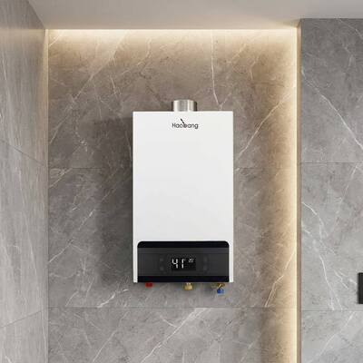 Adjustable Thermostat Forced Exhaust Gas Water Heater Integrated with Flame Failure Protection Delivering Heating and Safety Features