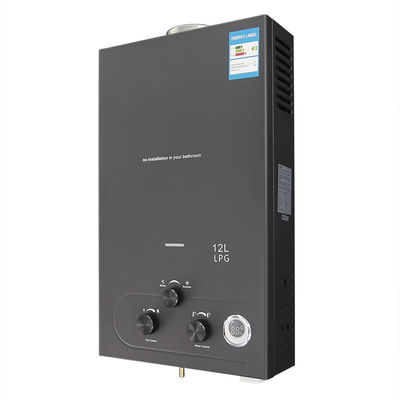 シャワールーム ガスの水温器 12L 24KW 耐腐食 黒